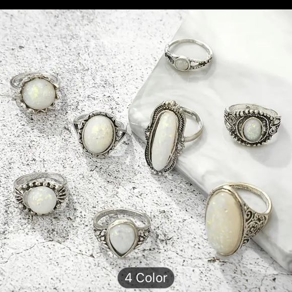 New 8 piece stackable ring set - Picture 3 of 6